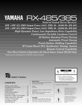 Yamaha RX-385 Руководство пользователя