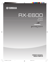 Yamaha RX-E600 Инструкция по применению