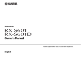 Yamaha RX-S601 Руководство пользователя