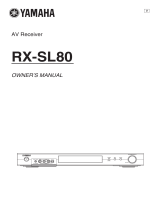 Yamaha RX-SL80 Руководство пользователя