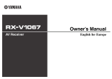 Yamaha RX-V1067 Инструкция по применению