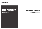 Yamaha RX-V2067 Инструкция по применению