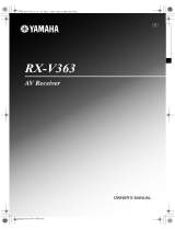 Yamaha RXV363-B - Home Theater Receiver Инструкция по применению
