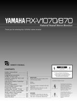 Yamaha RX-V1070/870 Руководство пользователя