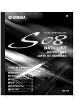 Yamaha S08 Техническая спецификация