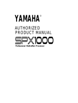 Yamaha SPX1000 Инструкция по применению