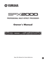 Yamaha SPX2000 Руководство пользователя