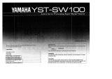 Yamaha YST-SW100 Инструкция по применению