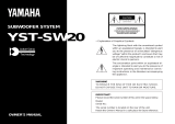 Yamaha YST-SW20 Руководство пользователя