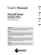 Eizo DuraVision FDS1703 Руководство пользователя