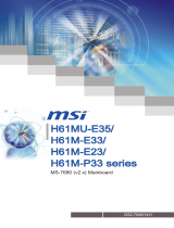 MSI H61M-E33 Руководство пользователя