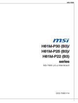 MSI H61M-P22 (B3) Руководство пользователя