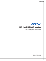MSI H61M-P32/W8 Руководство пользователя