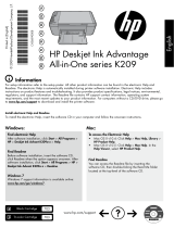 HP (Hewlett-Packard) Deskjet Ink Advantage All-in-One Printer series - K209 Руководство пользователя