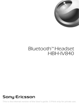 Sony Ericsson Bluetooth HBH-IV840 Руководство пользователя
