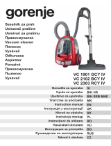 Gorenje VC-T4019 Руководство пользователя