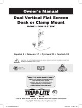Tripp Lite Dual Vertical Flat Screen Desk or Clamp Mount Инструкция по применению