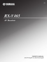 Yamaha RX-V465 Инструкция по применению