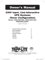 Tripp Lite OMNIVSINT800/OMNIVSINT1000/OMNIVSINT1500XL UPS Инструкция по применению