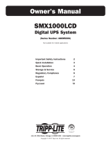 Tripp Lite SMX1000LCD UPS Инструкция по применению