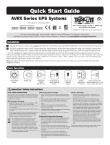 Tripp Lite AVRX Series UPS Systems Инструкция по началу работы