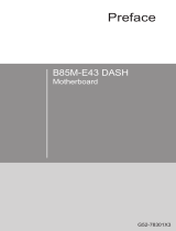 MSI B85M-E43 DASH Инструкция по применению