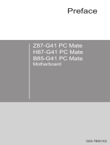 MSI Z87-G41 PC Mate Инструкция по применению