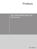 MSI Z97 MPOWER MAX AC Инструкция по применению