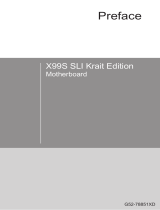 MSI X99S SLI Krait Edition Инструкция по применению