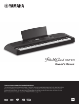 Yamaha DGX670 Portable Digital Piano Инструкция по применению