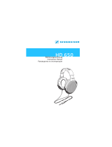 Sennheiser HD 650 Руководство пользователя