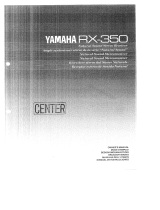 Yamaha RX-350 Инструкция по применению
