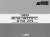 Yamaha PortaTone PSR-40 Инструкция по применению