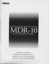 Yamaha MDR-10 Инструкция по применению