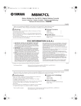 Yamaha MBM7CL Руководство пользователя