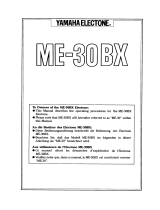 Yamaha ME-30BX Инструкция по применению