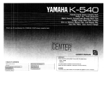 Yamaha K-540 Инструкция по применению