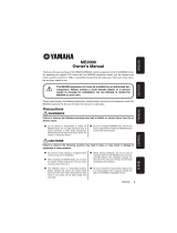 Yamaha ME2000 Инструкция по применению