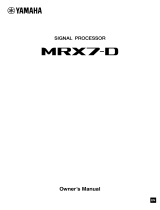 Yamaha MRX7 Инструкция по применению