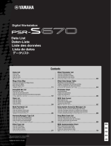 Yamaha PSR-S670 Техническая спецификация