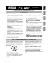 Yamaha NS-525 Инструкция по применению