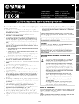 Yamaha PDX-50 Инструкция по применению
