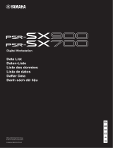 Yamaha PSR-SX900 Техническая спецификация