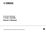 Yamaha YAS-209 Barre de son noire Руководство пользователя