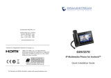 Grandstream Networks GXV3370 IP Multimedia Phone for Android Руководство пользователя