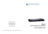 Grandstream HA100 Quick Installation Guide