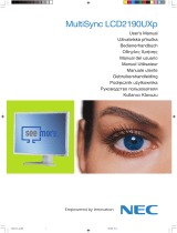 NEC MultiSync® LCD2190UXp Инструкция по применению