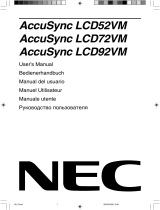 NEC AccuSync® LCD52VM Инструкция по применению