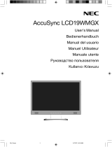 NEC AccuSync® LCD19WMGX Инструкция по применению