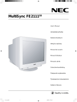 NEC MultiSync® FE2111SB Руководство пользователя